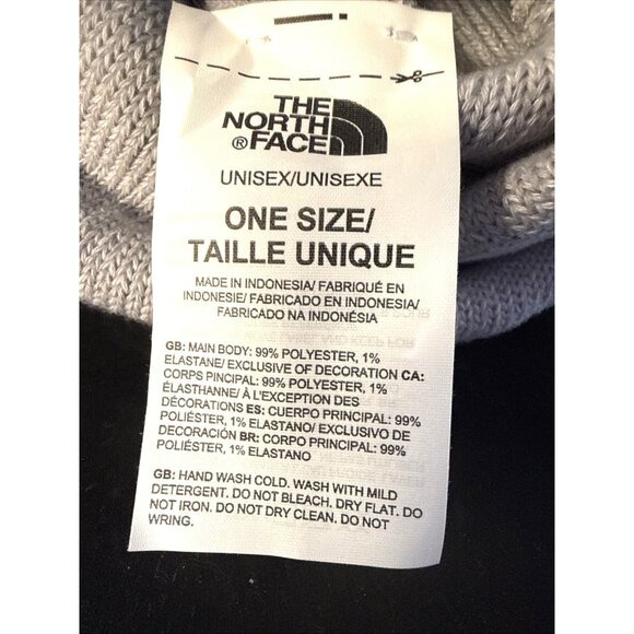 THE NORTH FACE Unisex-Adult Beanie Hat Toque Cap One Size Light Grey NWT - Picture 5 of 7
